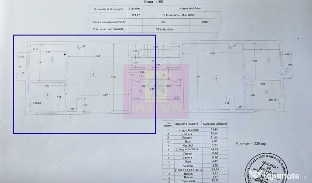 Birou Apartament 3 Camere, Piata Mures, Bucuresti Sector 1 - Bucuresti (Bucuresti-Ilfov)