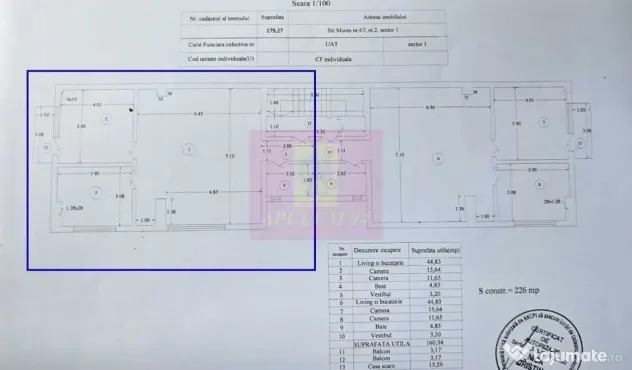 Birou Apartament 3 Camere, Piata Mures, Bucuresti Sector 1 - Bucuresti (Bucuresti-Ilfov)