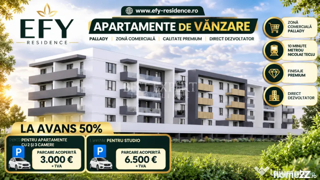 2 Camere Modern | Parcare Inclusa | avans 50% | Finisaje Pre - Bucuresti (Bucuresti-Ilfov)