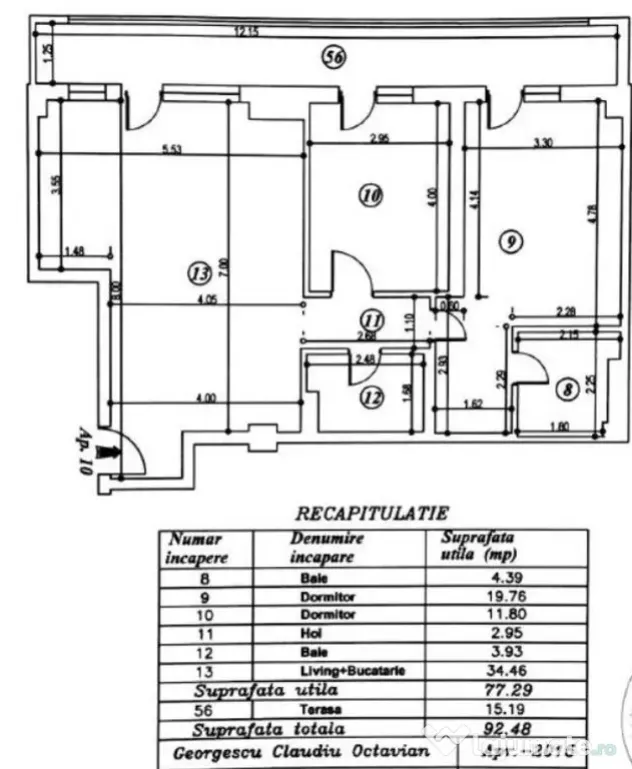 Apartament 3 camere Nuferilor 40 Park Residence 5 Baneasa Petrom City