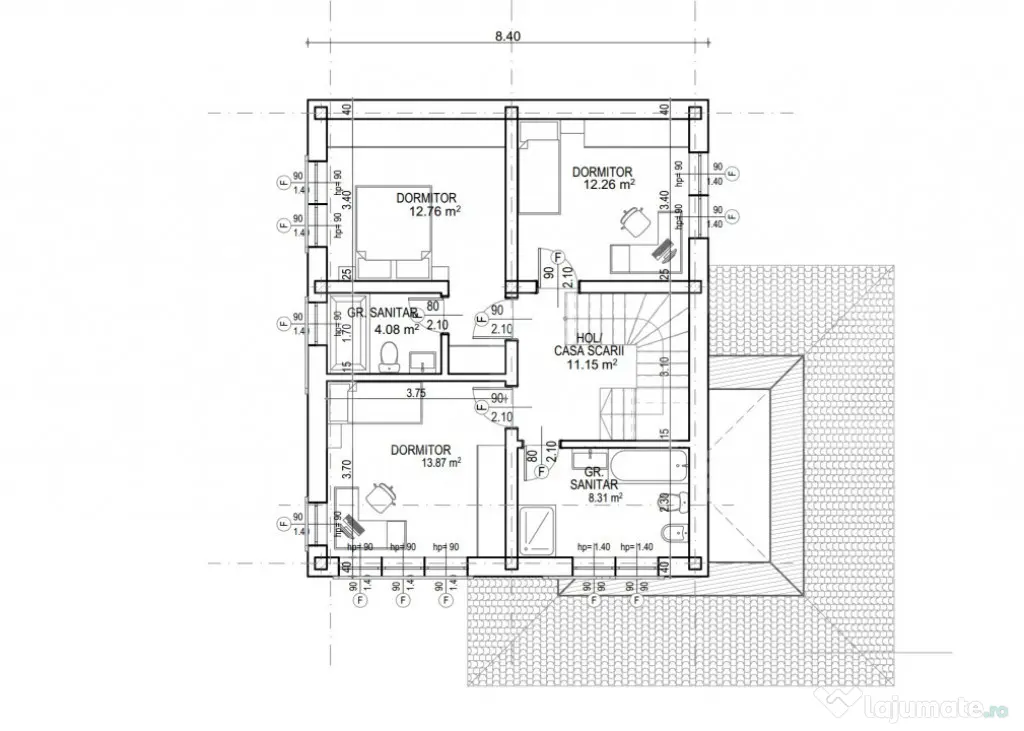 Proiect in execuție! Casă individuală,4 camere,3 băi,gar