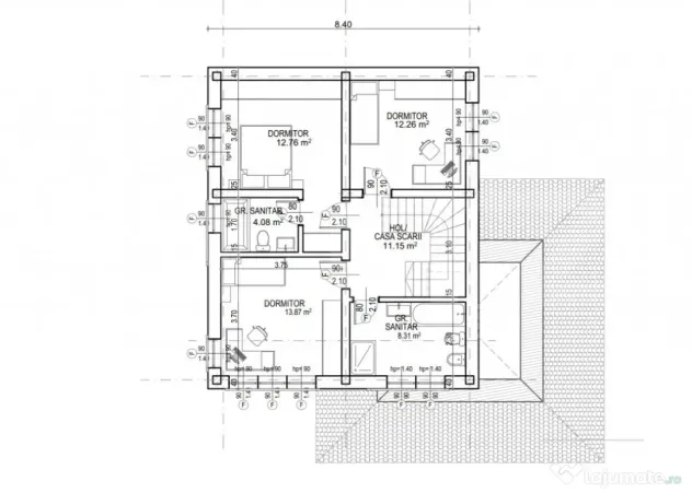 Proiect in execuție! Casă individuală,4 camere,3 băi,gar