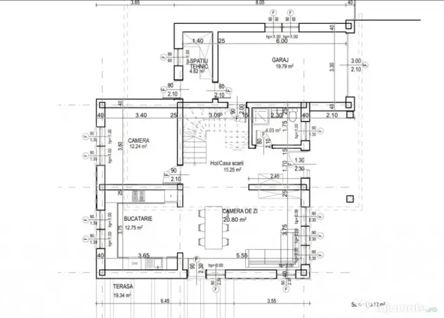 Proiect in execuție! Casă individuală,4 camere,3 băi,gar