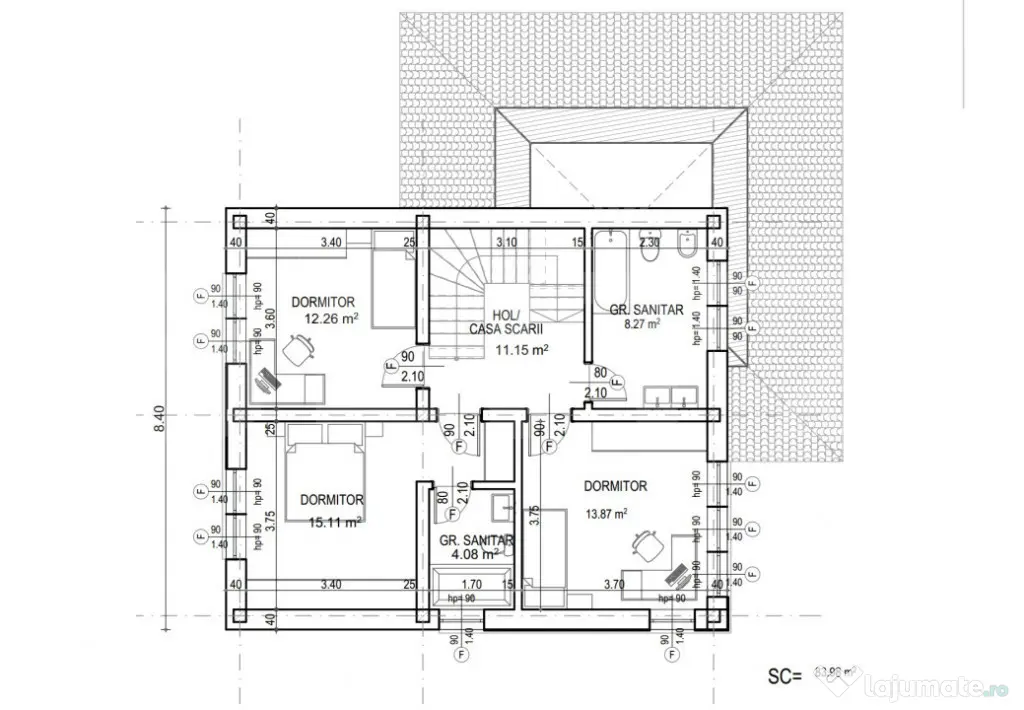 Proiect in execuție! Casă individuală,4 camere,3 băi,gar