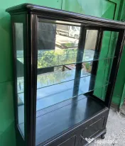 Vitrina Vintage Stil Rococo cu rafturi de sticla; Dulap cu etajere; Biblioteca