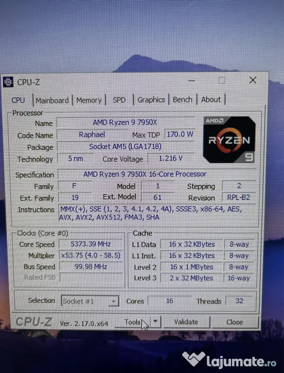 PC gaming/work station Ryzen9, 32GB DDR5, X670P, 1TB stocare