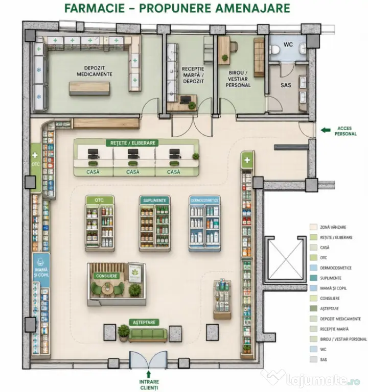 Spatiu comercial cu vitrina, Su 114mp, Piata Marasti