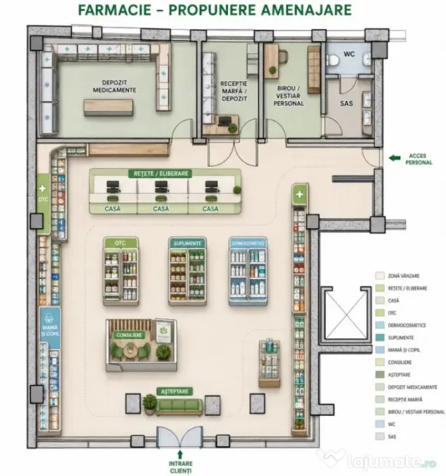 Spatiu comercial cu vitrina, Su 114mp, Piata Marasti
