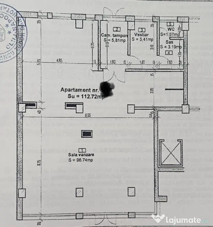 Spatiu comercial cu vitrina, Su 114mp, Piata Marasti