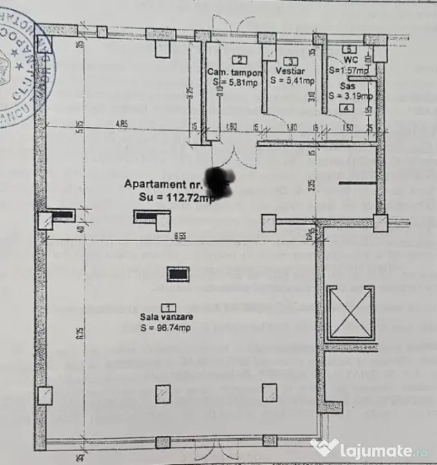 Spatiu comercial cu vitrina, Su 114mp, Piata Marasti