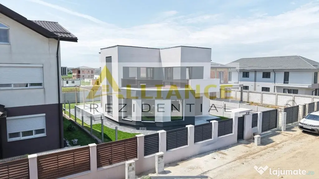 Casa moderna P+1 pe teren de 430 mp – 4 dormitoare, 3 b...