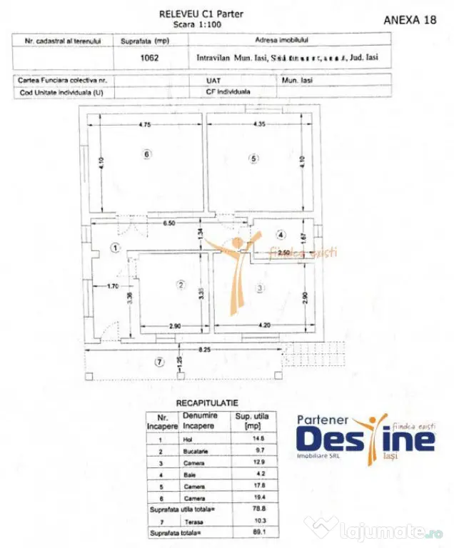 Casă individuală P+M, 164 mp utili + 1062 mp teren, COPOU - Iasi (Iasi)