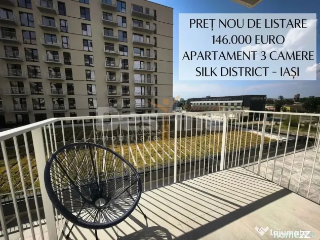 Apartament 3C 58 mp etaj intermediar + parcare Silk Distrikt - Iasi (Iasi)
