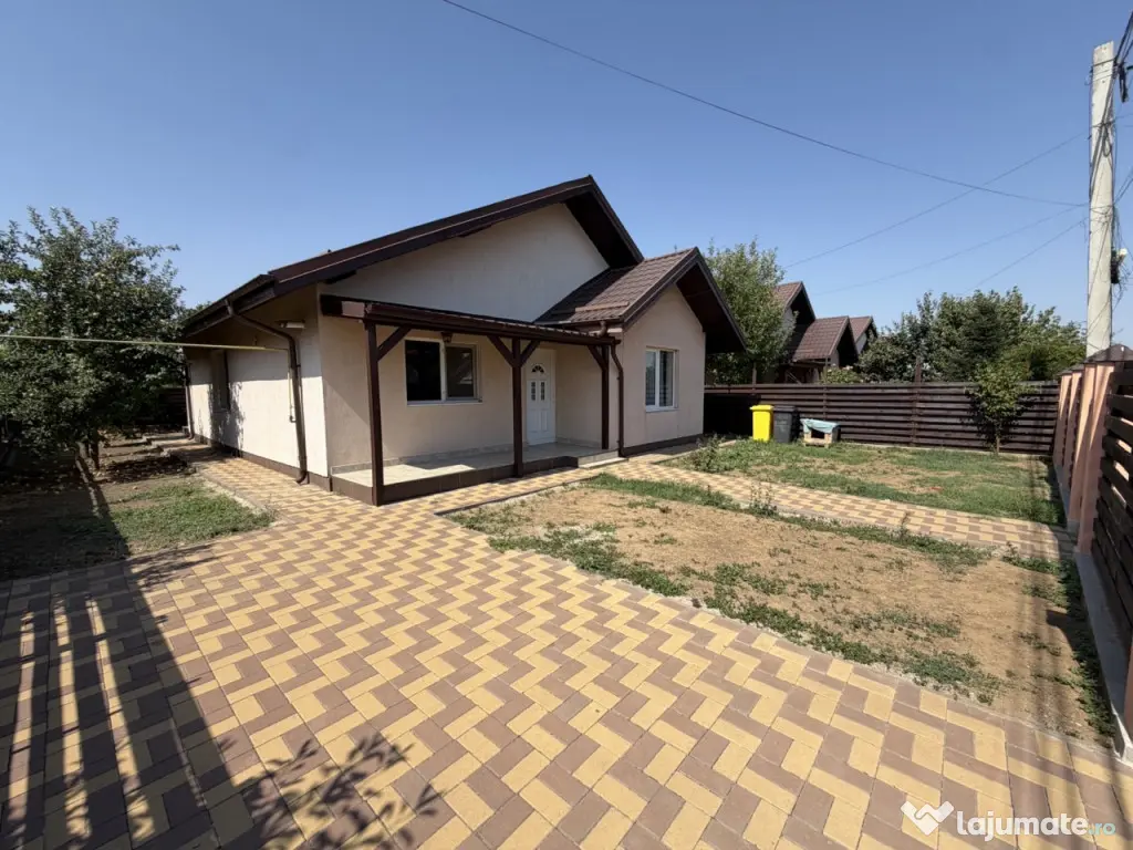 Domnești, casa pe parter, 400mp, 117mp utili, 3 camere, mob