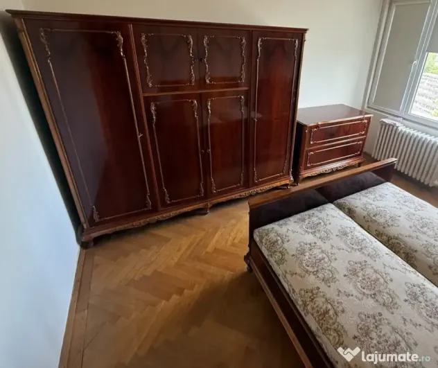 Set Mobilier Dormitor Vintage Stil Clasic cu ornamente sculptate