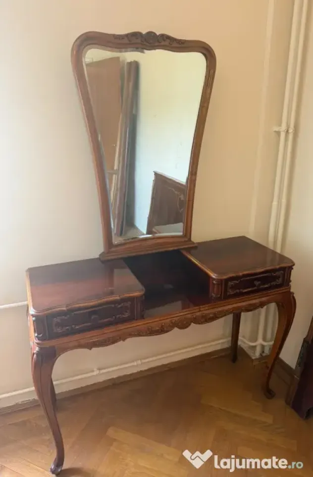 Set Mobilier Dormitor Vintage Stil Clasic cu ornamente sculptate