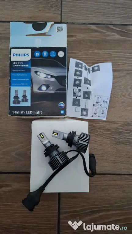 Becuri led H8,H11/H16 Philips Ultinon Pro3022