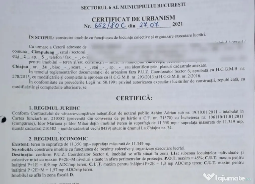 Teren intravilan 590 mp, construcții sau investitie - Se... - Bucuresti (Bucuresti-Ilfov)