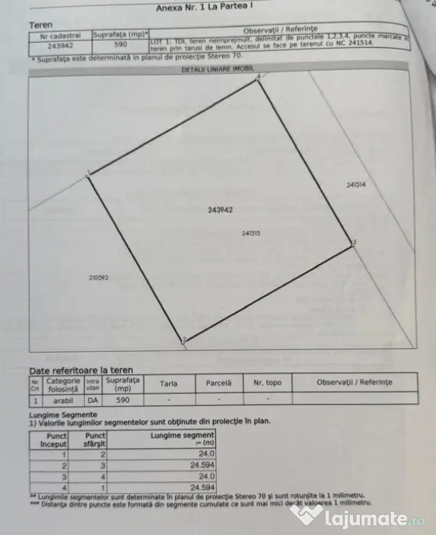 Teren intravilan 590 mp, construcții sau investitie - Se... - Bucuresti (Bucuresti-Ilfov)