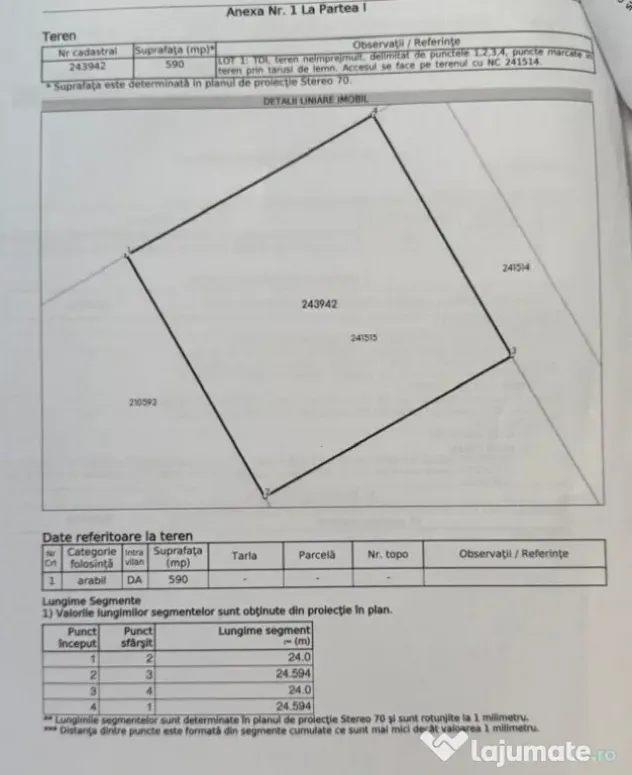 Teren intravilan 590 mp, construcții sau investitie - Se... - Bucuresti (Bucuresti-Ilfov)