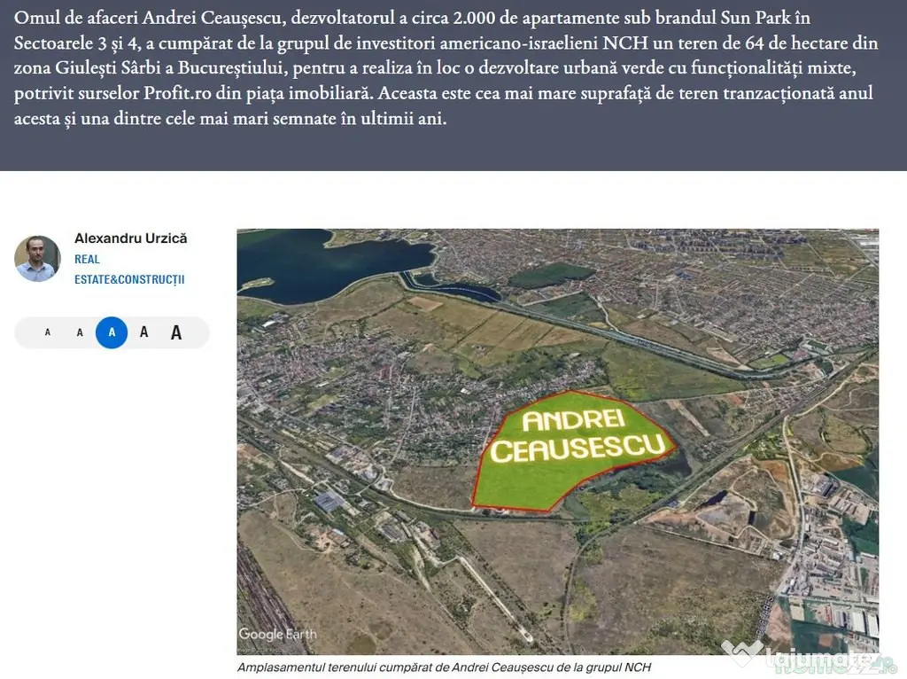 Teren intravilan 590 mp, construcții sau investitie - Se... - Bucuresti (Bucuresti-Ilfov)