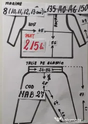 Costum popular pentru copii 8-9-1-11-12-13 ani, 215 lei 
