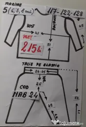 Costum popular pentru copii 8-9-1-11-12-13 ani, 215 lei 