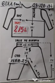 Costum popular pentru copii 8-9-1-11-12-13 ani, 215 lei 