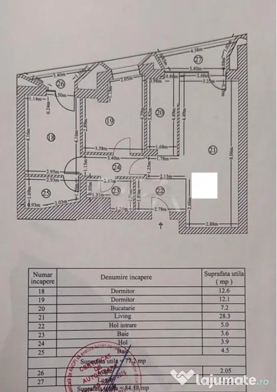 3 camere Barbu Văcărescu decomandat, centrală, et. 2 - Bucuresti (Bucuresti-Ilfov)
