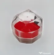 Cutie tip diamant pentru bijuterie transparenta catifea roșie X 240 bucati NOI 