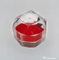 Cutie tip diamant pentru bijuterie transparenta catifea roșie X 240 bucati NOI 