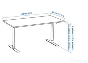 Birou cu inaltime reglabila IKEA 160x80 + CADOU lampa de birou 