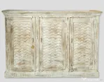 Comoda din Lemn de Mango cu Usi Sculptate - Pentru Living