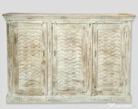 Comoda din Lemn de Mango cu Usi Sculptate - Pentru Living