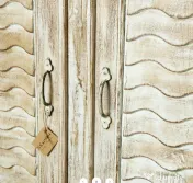 Comoda din Lemn de Mango cu Usi Sculptate - Pentru Living