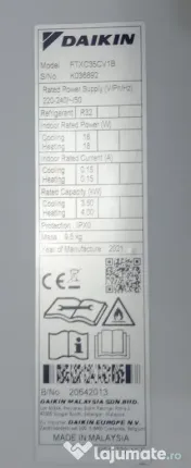 Daikin Sensira Bluevolution 12000 BTU aparat aer conditionat FTXC35CV1B