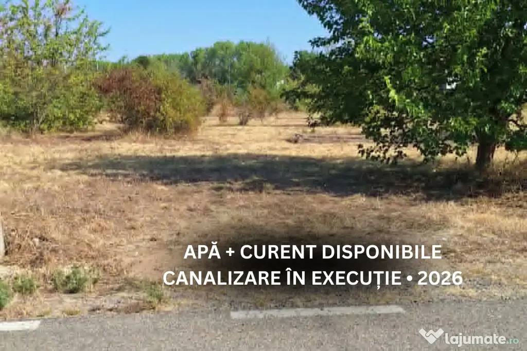 Teren intravilan 775 mp Călugăreni, Arad - asfalt, utilități, 7 min. de Arad și A1