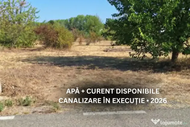 Teren intravilan 775 mp Călugăreni, Arad - asfalt, utilități, 7 min. de Arad și A1