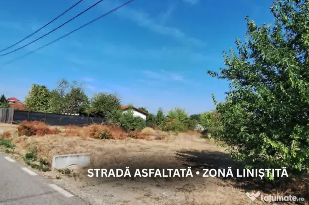 Teren intravilan 775 mp Călugăreni, Arad - asfalt, utilități, 7 min. de Arad și A1