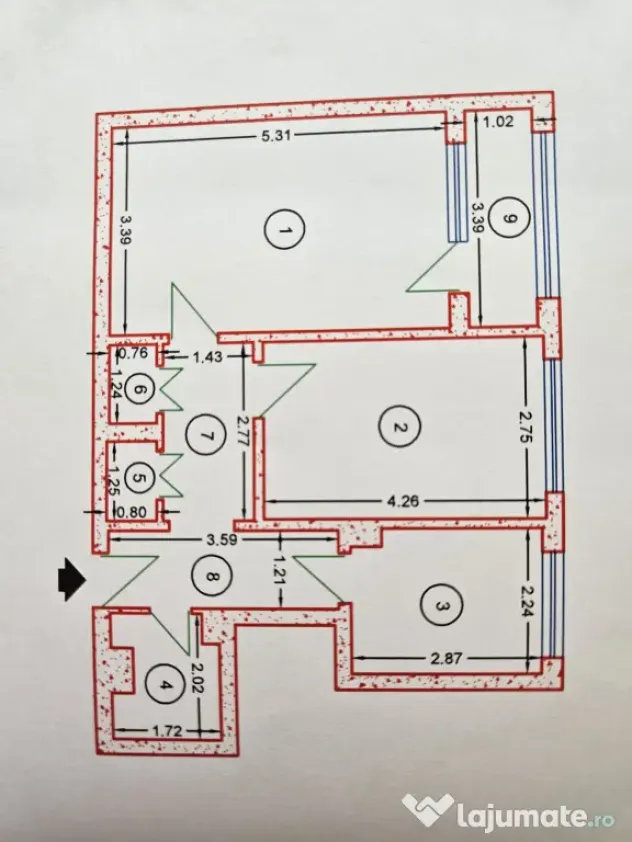Apartament 2 camere decomandat Piata Delfinului
