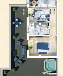 Penthouse 2 camere, Terasa 61mp, complex nou, Sannicoara