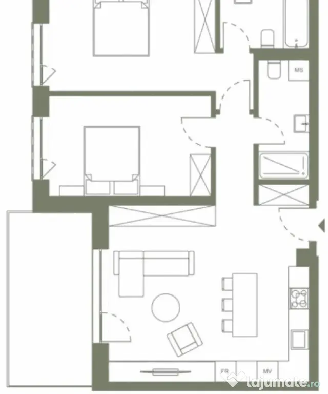 Apartament cu 3 camere 72.7 mp si terasa de 12.4 mp in Hexag - Cluj-Napoca (Cluj)