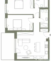 Apartament cu 3 camere 72.7 mp si terasa de 12.4 mp in Hexag