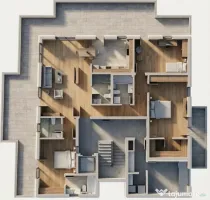 Apartament 4 CAM, SU 126.34 MP, 2 TERASE zona IRIS
