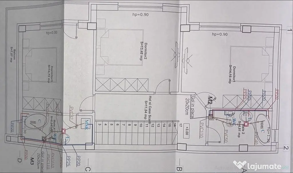 Vila ind.5cam,3bai/centruPopesti Leordeni-str.Erou Pantaz... - Popesti Leordeni (Bucuresti-Ilfov)