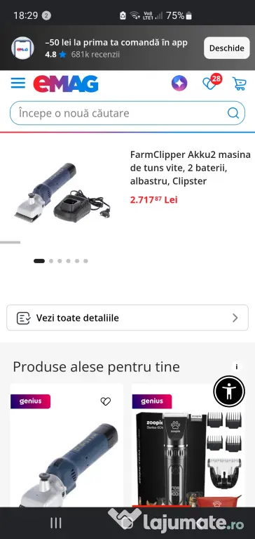 Masina tuns oi si bovine