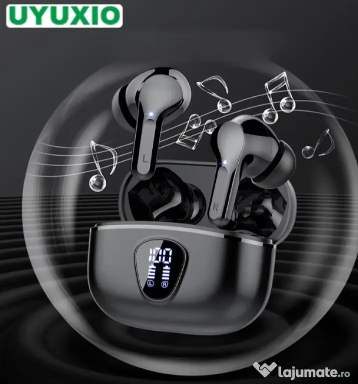Căști wireless noi HiFi Stereo BT 5.3 cu anulare a zgomotului ENC