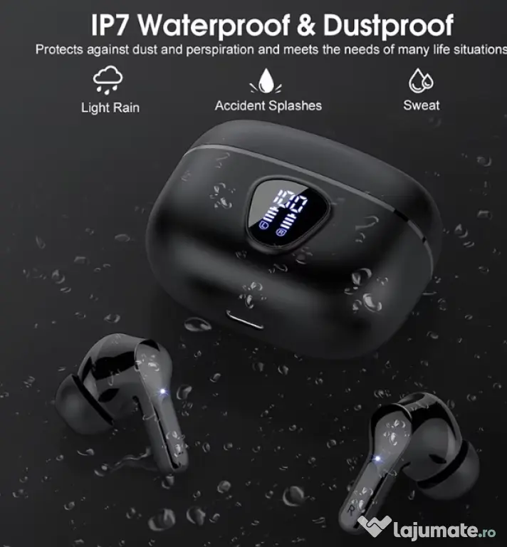 Căști wireless noi HiFi Stereo BT 5.3 cu anulare a zgomotului ENC