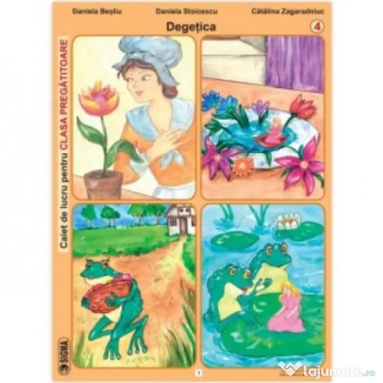 Degetica. Caiet de lucru pentru clasa pregatitoare. Semestrul 1 - Daniela Besliu