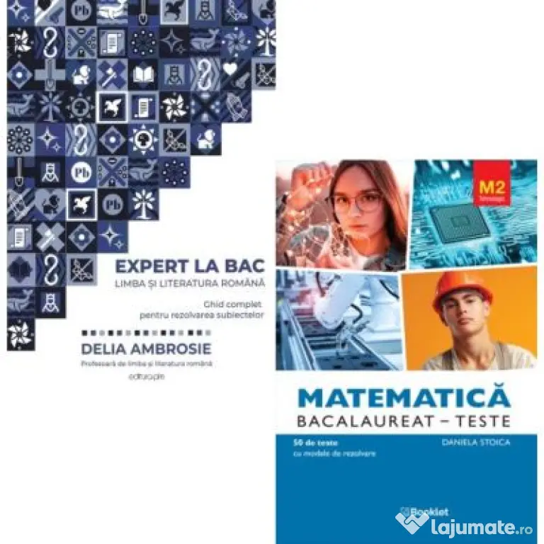 Pachet Bacalaureat 2026. Ghid complet pentru rezolvarea subiectelor Limba si literatura romana si Matematica M2 Tehnologic. Teste - Delia Ambrosie, Da